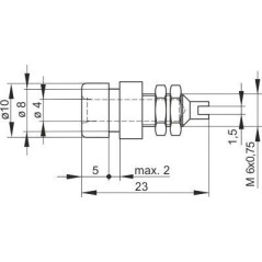 Hirschmann BIL20 Banaanbus inbouwdeel geel
