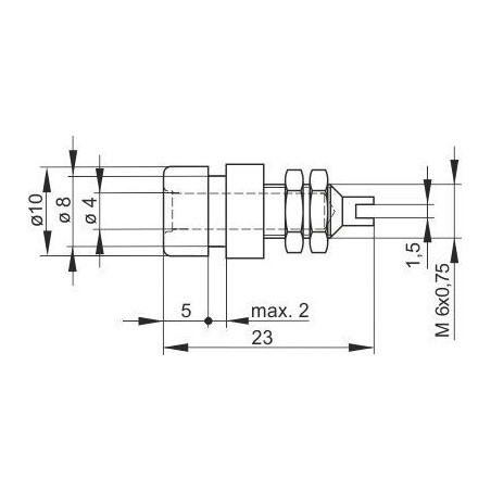 Hirschmann BIL20 Banaanbus inbouwdeel blauw