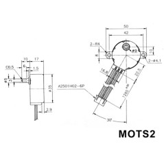 Velleman MOTS2 Stappenmotor 85 stappen 12VDC