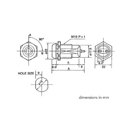 Velleman KS7 Sleutelschakelaar 1-Polig OFF-(ON) (SPST)