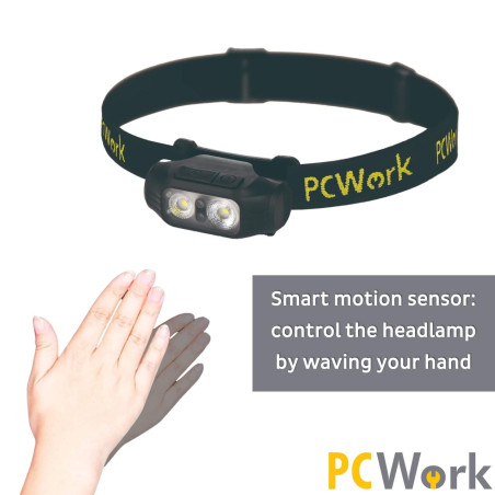 PCWork PCW12A LED hoofdlamp met accu 200lumen