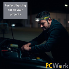 PCWork PCW12A LED hoofdlamp met accu 200lumen | Soldeerbout-shop.nl