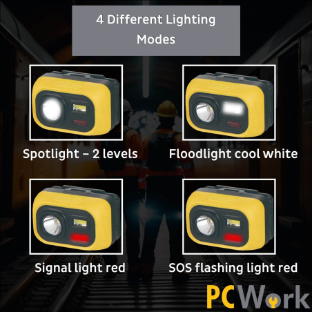 PCWork PCW12D LED hoofdlamp 300lumen
