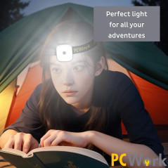 PCWork PCW12E LED hoofdlamp met accu 200lumen | Soldeerbout-shop.nl