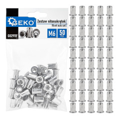 GEKO G02911F Blindklinkmoeren M6 aluminium (50 stuks) | Soldeerbout-shop.nl