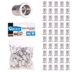 GEKO G02911H Blindklinkmoeren M8 aluminium (50 stuks) | Soldeerbout-shop.nl