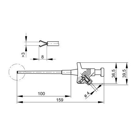 Hirschmann KLEPS30 rood klemmeetpen 30VAC/60VDC 4A