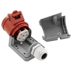 McPower CEE wandcontactdoos 16A 5-polig female | Soldeerbout-shop.nl