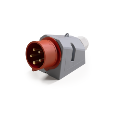 McPower CEE wandcontactdoos 16A 5-polig male | Soldeerbout-shop.nl