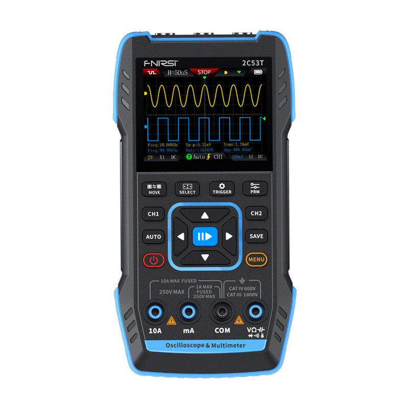Fnirsi 2C53T 3-in-1 Mini oscilloscoop 50MHz, multimeter en signaalgenerator Fnirsi 2C53T 3-in-1 Mini oscilloscoop 50MHz, multimeter en signaalgenerator