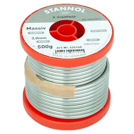 Stannol Massiv 424140 soldeertin 3mm 500gram
