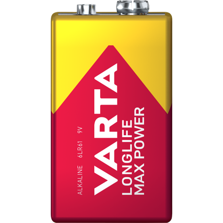 Varta Longlife Max Power 9V Alkaline blokbatterij