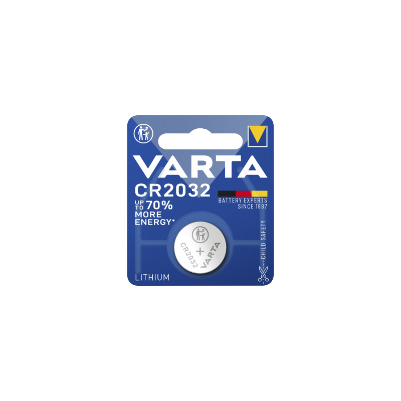 Varta Electronics CR2032 3V Lithium knoopcel batterij Varta Electronics CR2032 3V Lithium knoopcel batterij