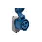 McPower CEE 230V wandcontactdoos 16A 3-polig female