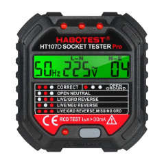 Habotest HT107D Teststekker met 30mA aardlektest  | Soldeerbout-shop.nl