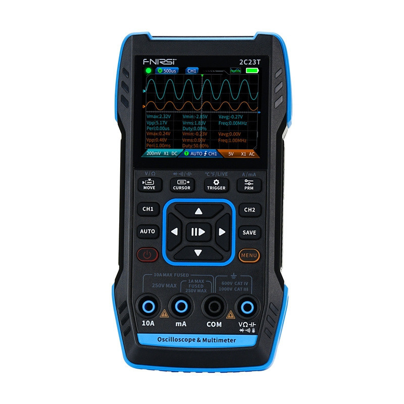 Fnirsi 2C23T 3-in-1 Mini oscilloscoop 10MHz, multimeter en signaalgenerator Fnirsi 2C23T 3-in-1 Mini oscilloscoop 10MHz, multimeter en signaalgenerator