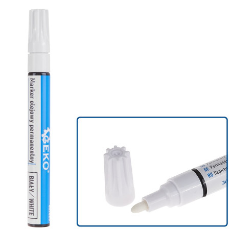 GEKO G29025 Permanent olie-marker wit | Soldeerbout-shop.nl