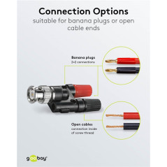 Goobay 11401 BNC naar 2x banaanplug |  Soldeerbout-shop.nl