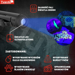 Tvardy T00952 LED zaklamp met UV en laser | Soldeerbout-shop.nl