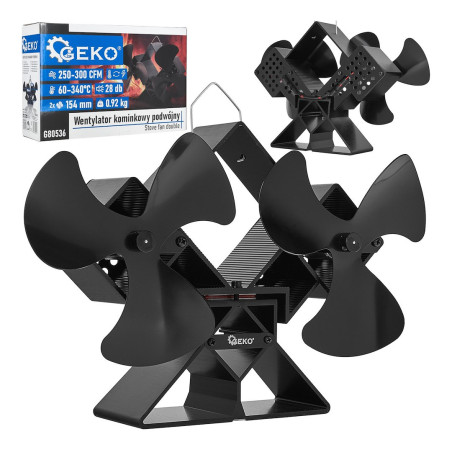 GEKO G8053 Dubbele kachelventilator 154mm | Soldeerbout-shop.nl