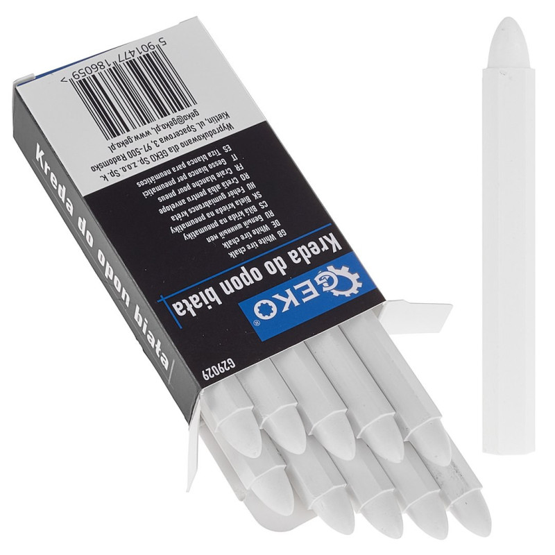 GEKO G29029 Waskrijt bandenkrijt wit (10 stuks)
