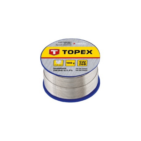 Topex 44E522 SW26B soldeertin 1mm 100gram