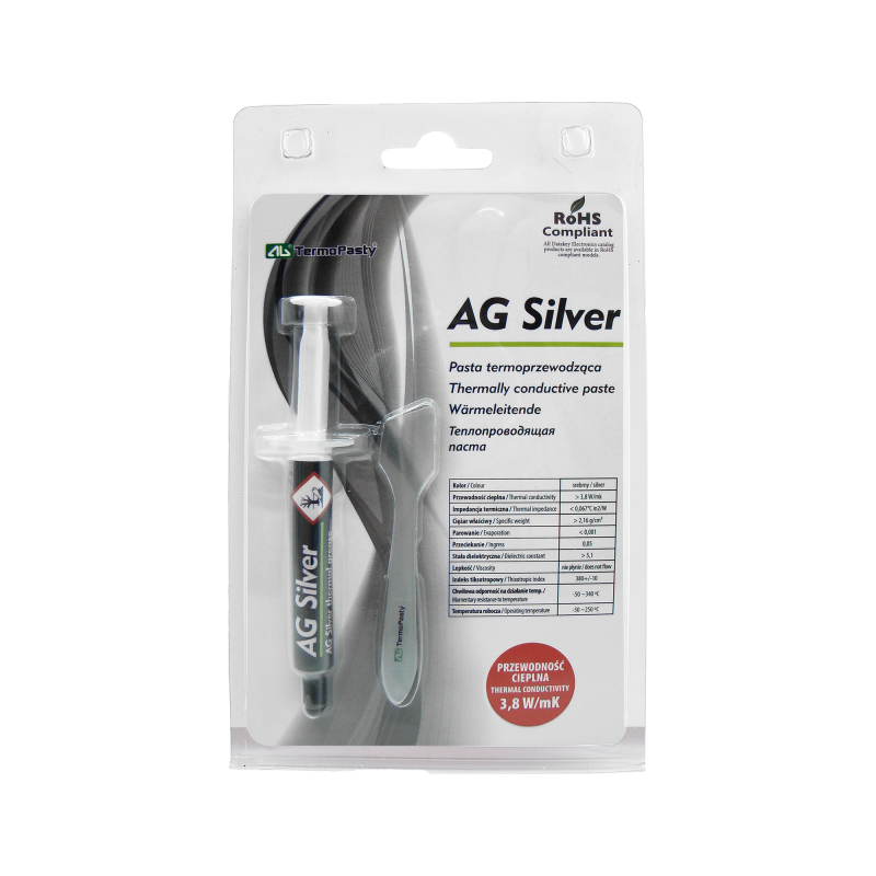 AG TermoPasty AGT-107 AG Silver Koelpasta 3gram AG TermoPasty AGT-107 AG Silver Koelpasta 3gram