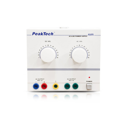 PeakTech 6125 Laboratoriumvoeding 0-15V & 0-5A AC/DC