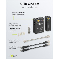 Goobay 93010 Netwerkkabel- en BNC-kabeltester | Soldeerbout-shop.nl