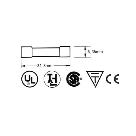 Velleman 6FF0.16N 6x32mm glaszekering 160mA snel (10 stuks)