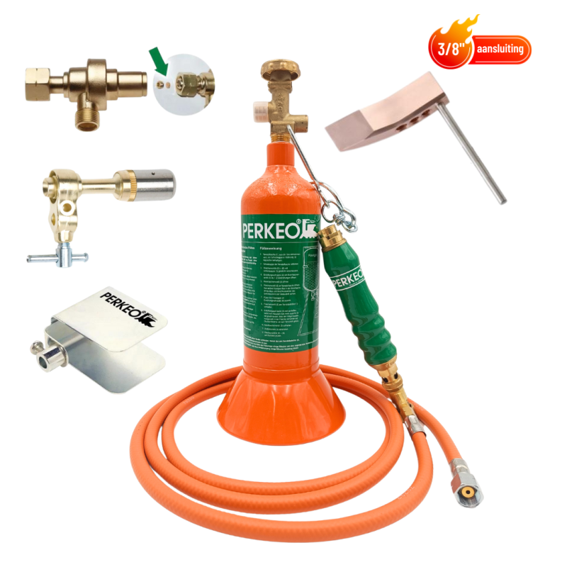 Perkeo 799/5/902/3/02/S Gassoldeer karweiset met 500gram soldeerbout Perkeo 799/5/902/3/02/S Gassoldeer karweiset met 500gram soldeerbout