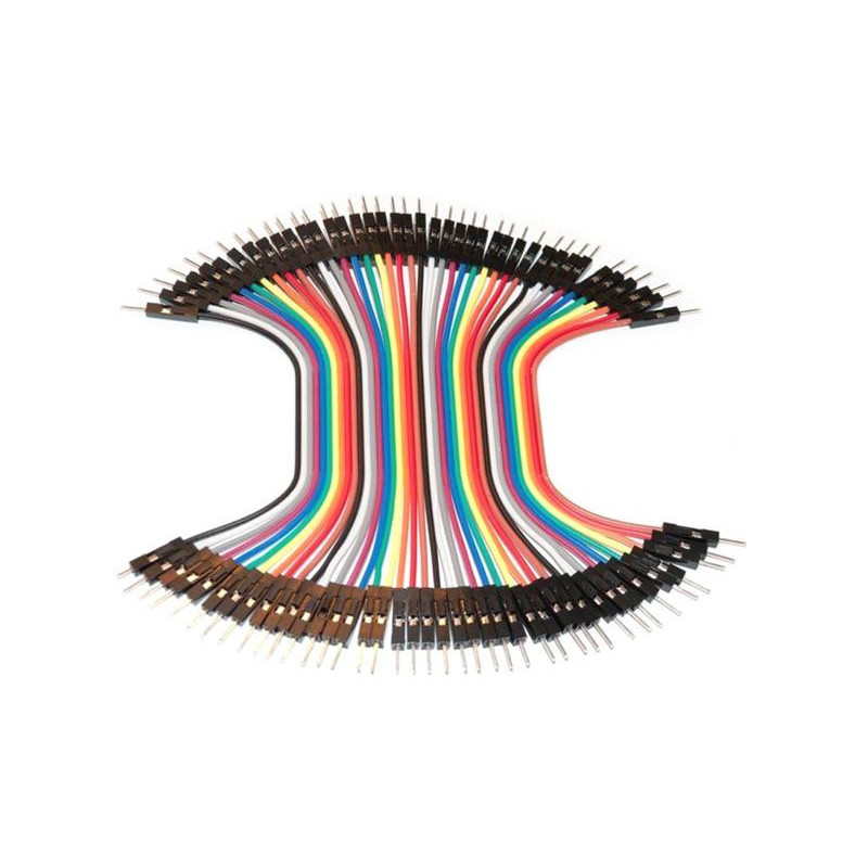 Soldeerbout-shop Jumper draadbruggen male-male 40-delig 10cm Soldeerbout-shop Jumper draadbruggen male-male 40-delig 10cm