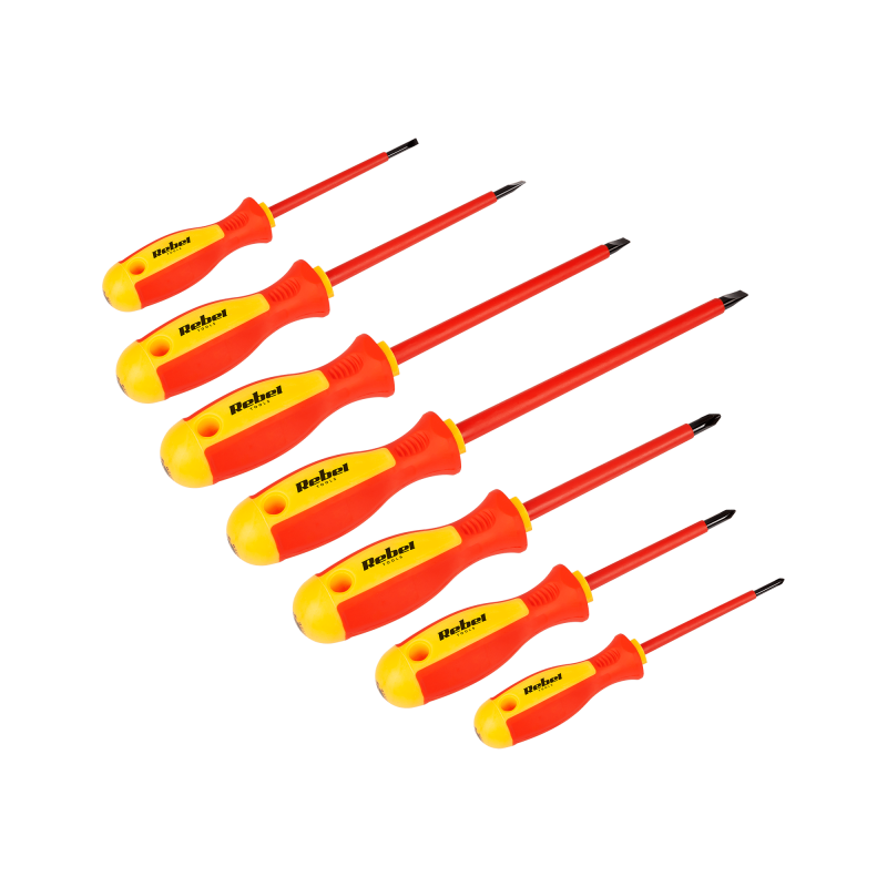 Rebel RB-1101 1000V schroevendraaierset 7-delig Rebel RB-1101 1000V schroevendraaierset 7-delig