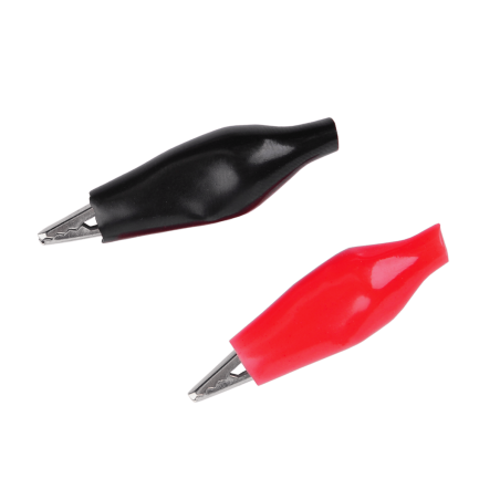 OEM KRO0390.1 Krokodillenklem 40mm (rood & zwart) | Soldeerbout-shop.nl