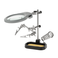 Rebel NAR0150 Derde hand met vergrootglas en soldeerboutstandaard | Soldeerbout-shop.nl