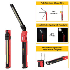 PCWork PCW12L LED-werklamp met accu 500lumen | Soldeerbout-shop.nl