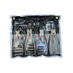 GEKO G01662 Borgveerringentangenset 200mm 4-delig | Soldeerbout-shop.nl