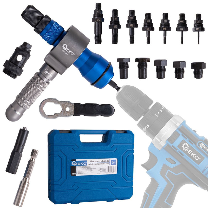 GEKO G01354 Blindklinkmoertang en popnageltang voor boormachine