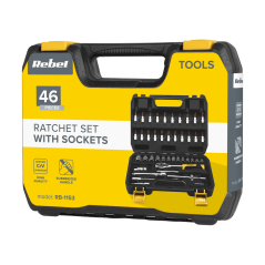 Rebel RB-1153 Dopsleutelset 46-delig | Soldeerbout-shop.nl