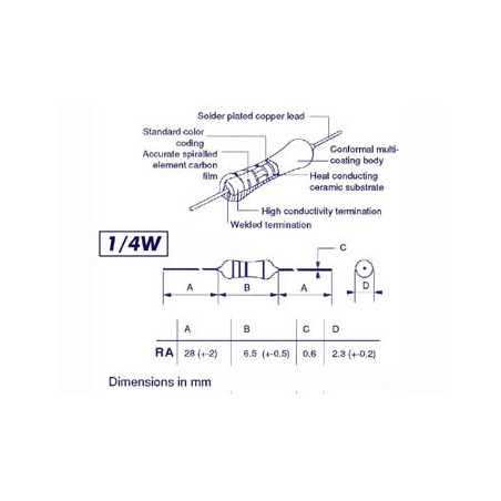 Velleman RA12E0 weerstand 12Ohm (100stuks)