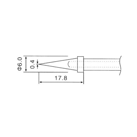 Soldeerbout-shop TIP N4-2 soldeerpunt spits 0.4mm