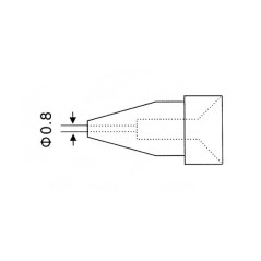 Soldeerbout-shop TIP N5-2 0.8mm soldeerpunt voor ZD-917, ZD-8917B en ZD-8925