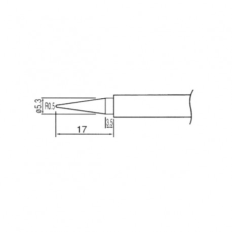 Soldeerbout-shop TIP N1-1 soldeerpunt spits 0.5mm