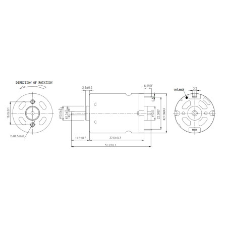 Velleman MOT3N gelijkstroommotor 24V