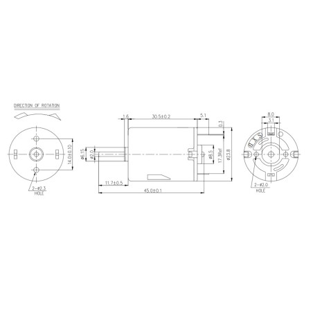 Velleman MOT2N gelijkstroommotor 6V