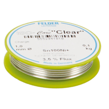 Felder ISO-core Clear soldeertin 1mm 100gram loodvrij met zilver