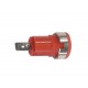 Velleman CM17R inbouwsocket voor banaanplug rood